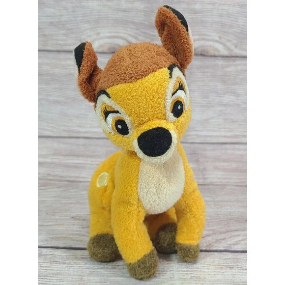 Disney Store Plush Bambi Deer Stuffed Animal Toy Brown Tan 6" - Picture 1 of 5